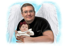Load image into Gallery viewer, Color Portrait with Angel Wings