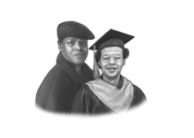 Load image into Gallery viewer, Black & White Graduation Portrait